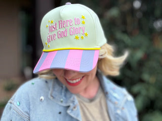Just Here to Give God Glory Hat
