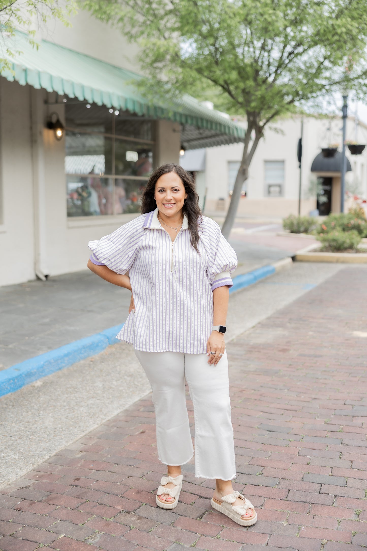 Purple Stripe Top