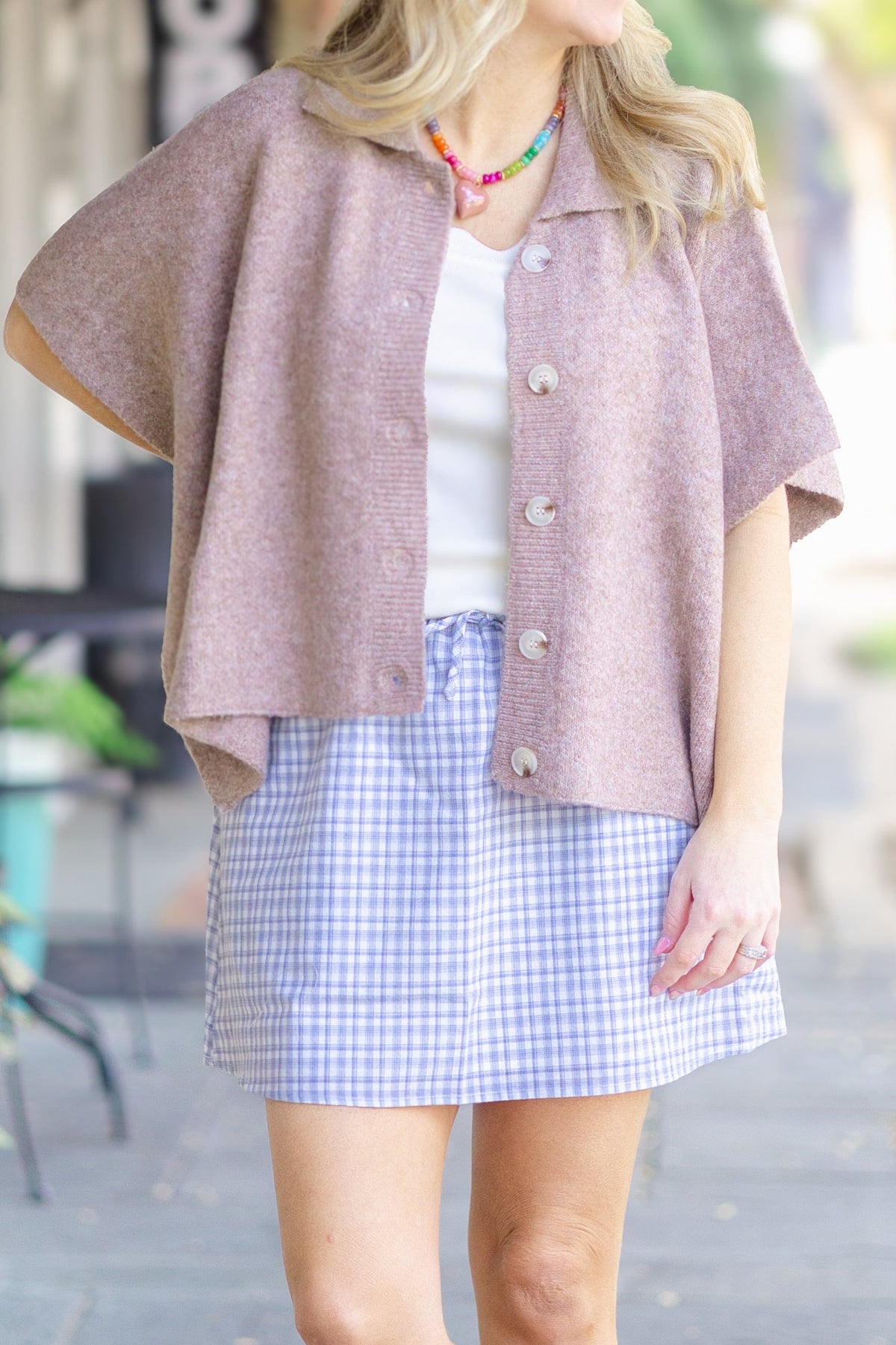 Mocha Cardigan Cape Sweater