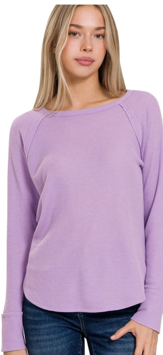 Lavendar Waffle Weave Top