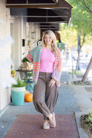Pink Ribbed Tank
