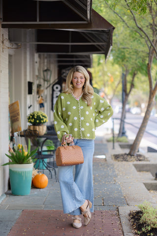 Chartreuse Dot Cardi