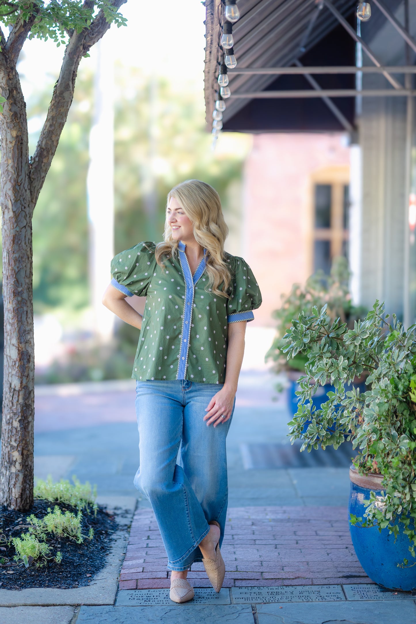 The Sutton Top in Olive