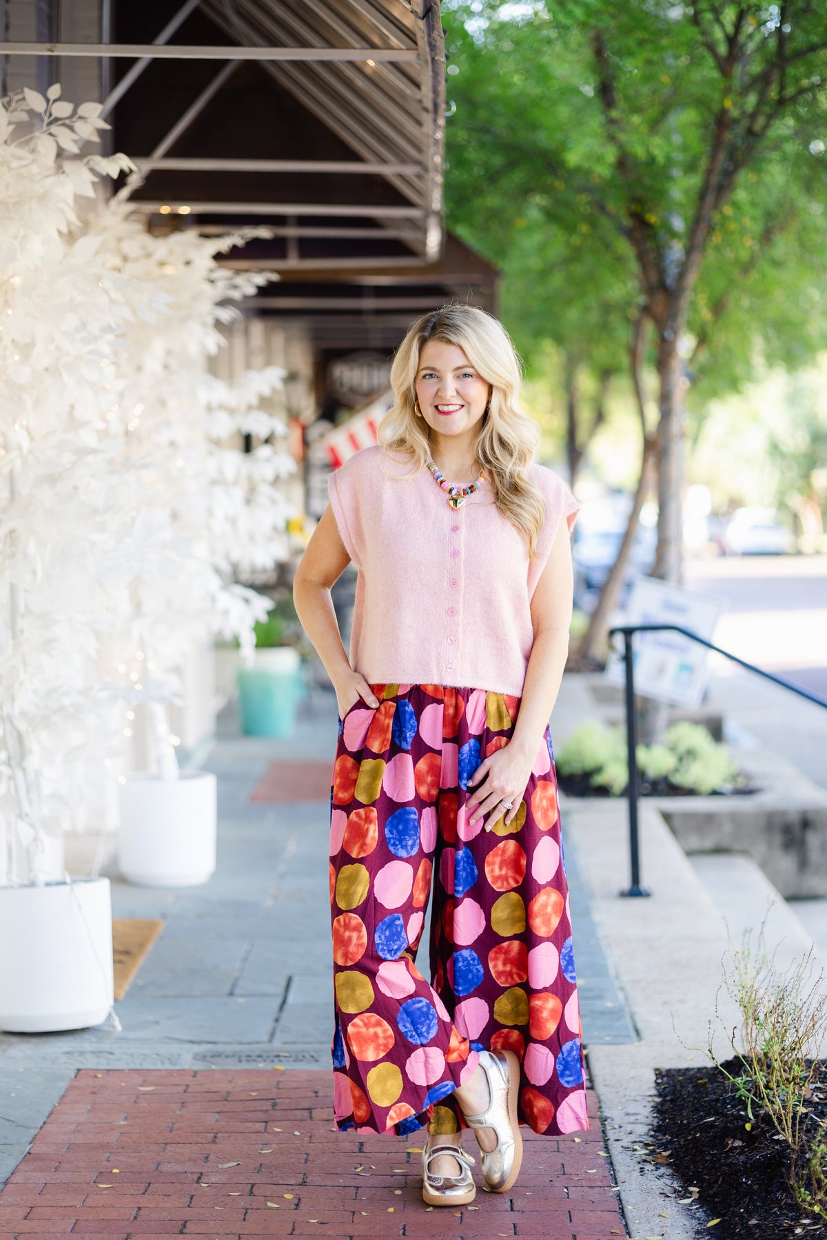 Fall Color Dot Pants