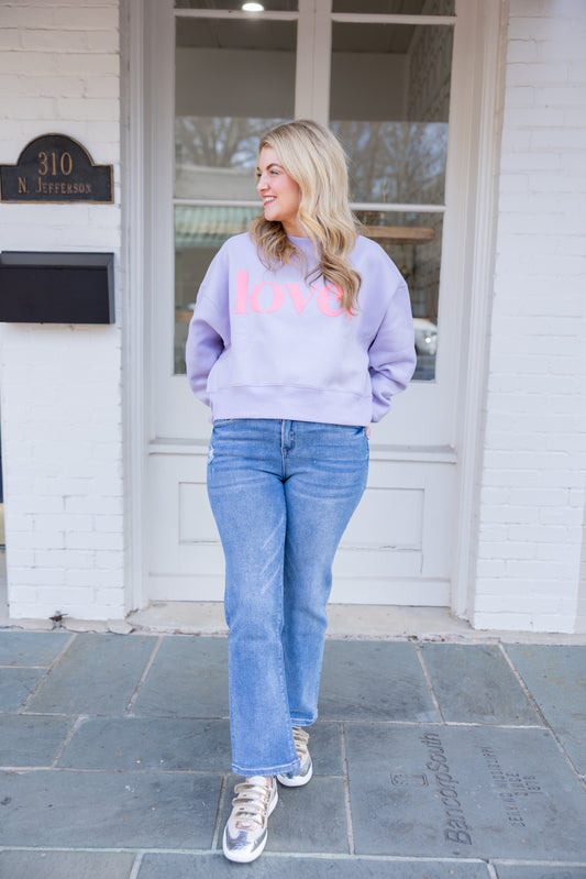 P&P LOVE Crop Sweatshirt