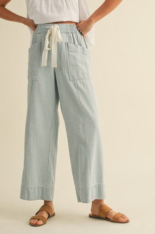 Stripe Wide Leg Pant