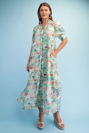 Blush and Green Mix Midi