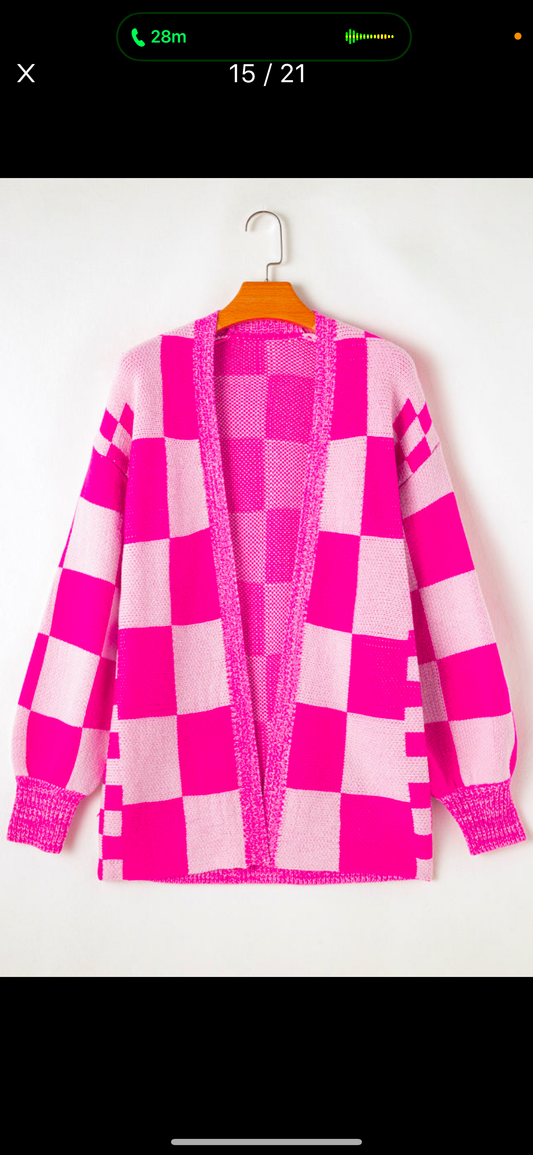 Pink Mix Cardigan