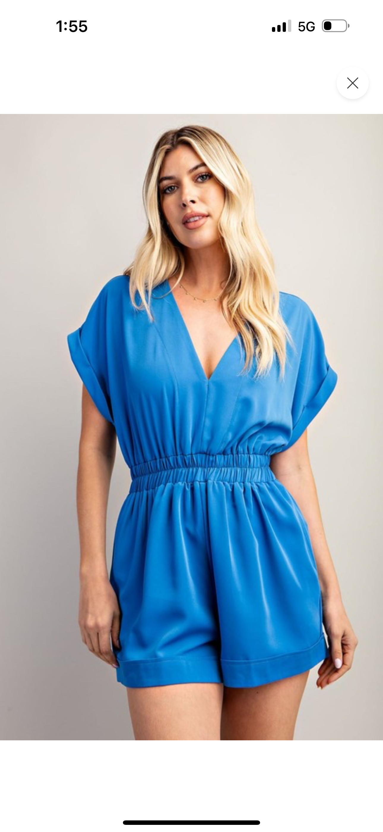Ocean Blue Romper