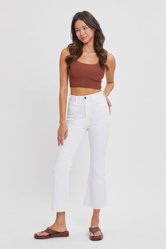 Cello Crop Flare- High Rise