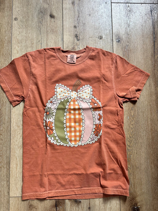 Plaid pumpkin t shirt