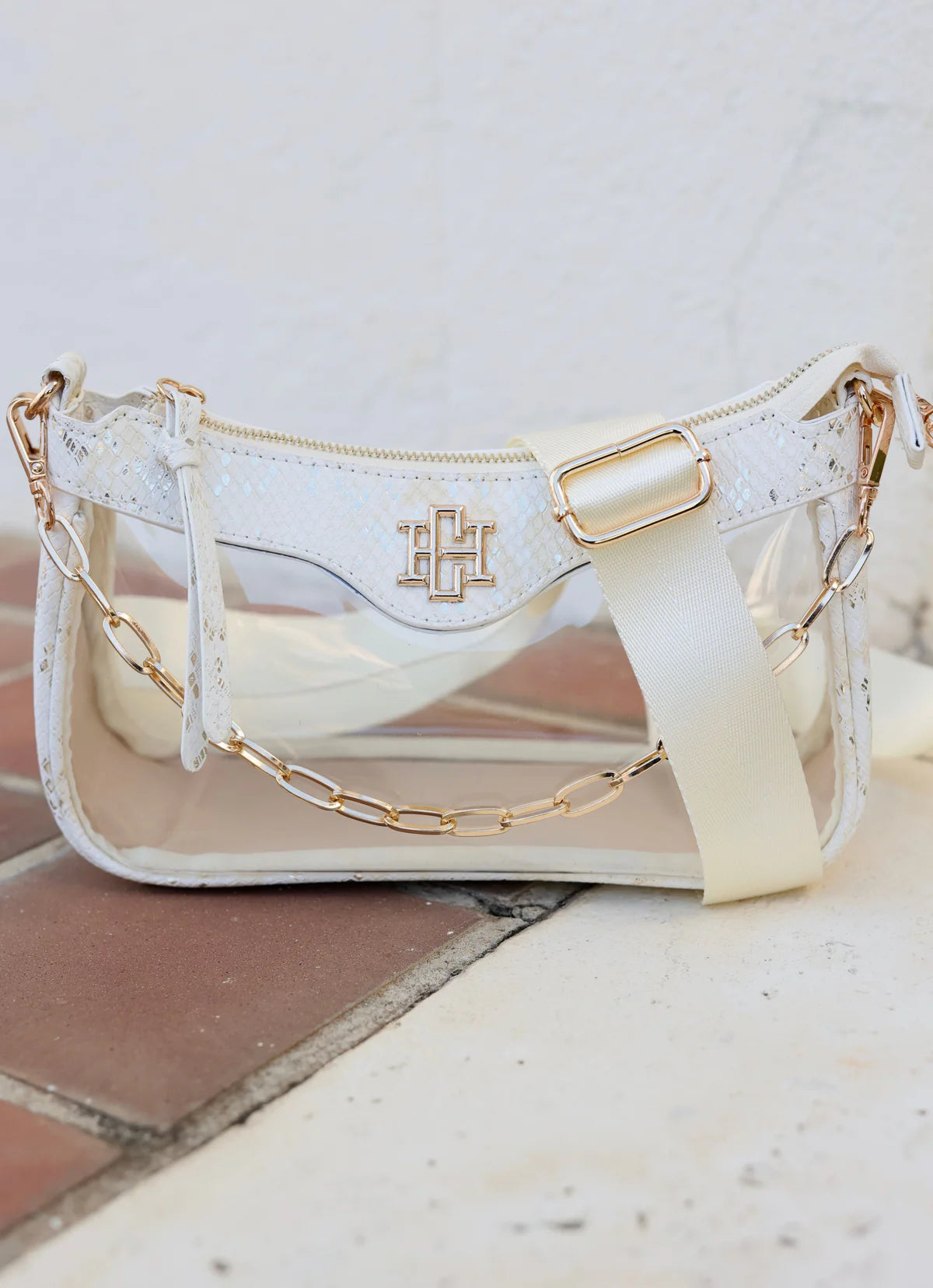 Cassidy Clear Crossbody Metalic