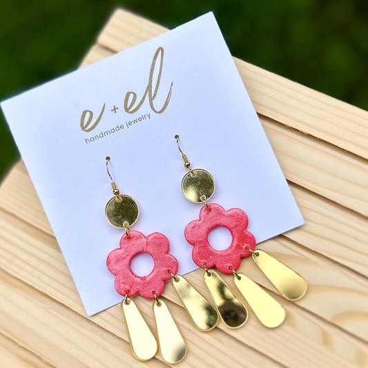 E&El Floral Dangle Pink