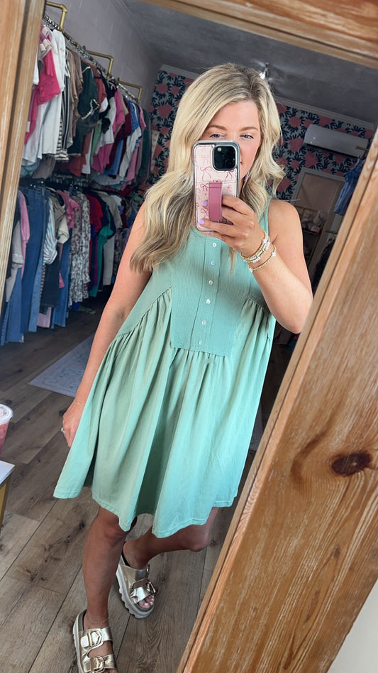 Sage Babydoll Dress