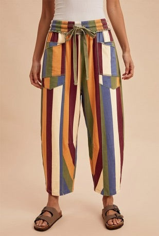 Stripe Barrel Pants