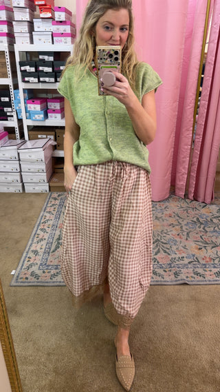 Mocha Check Pant