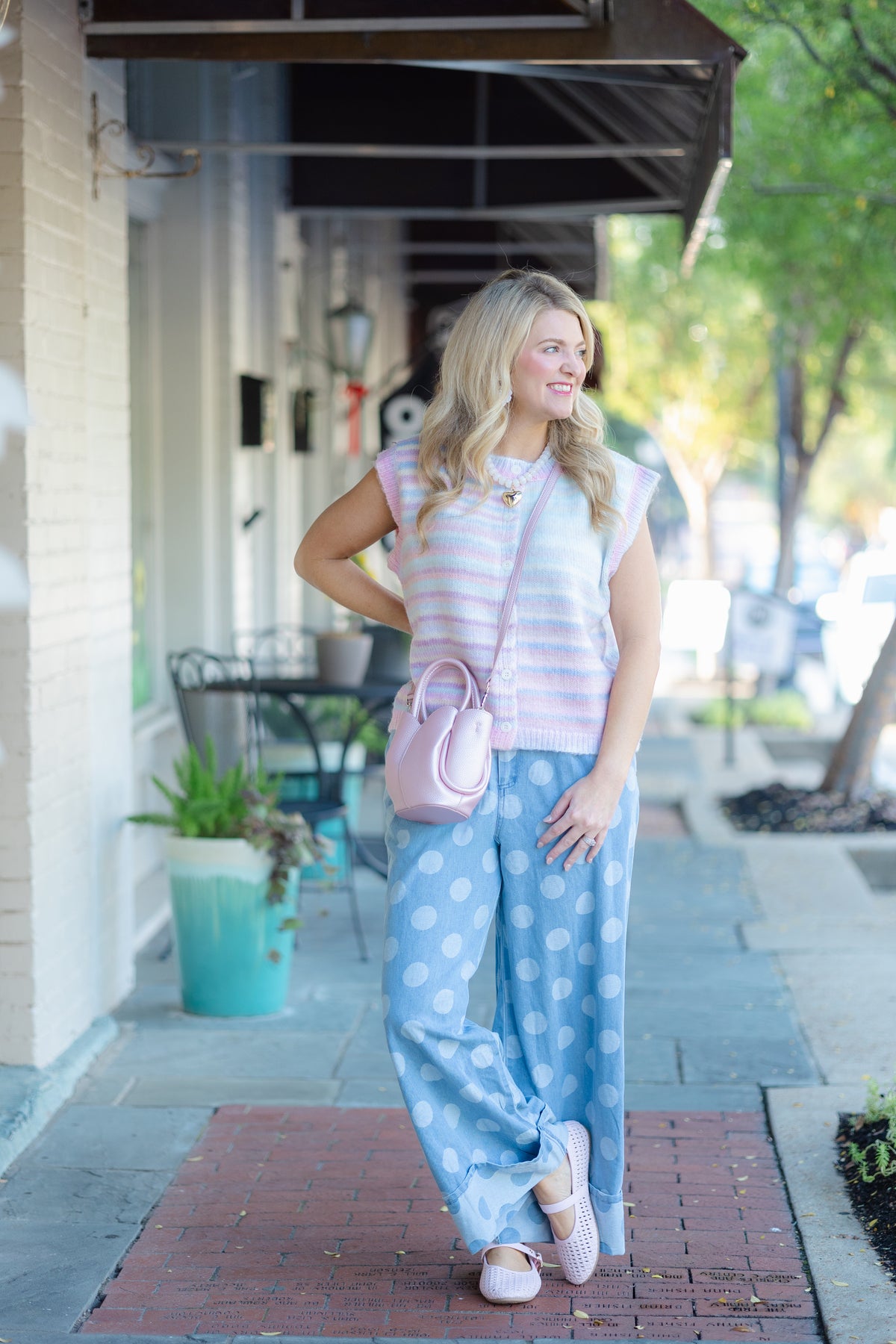 Pastel Stripe Sweater Vest