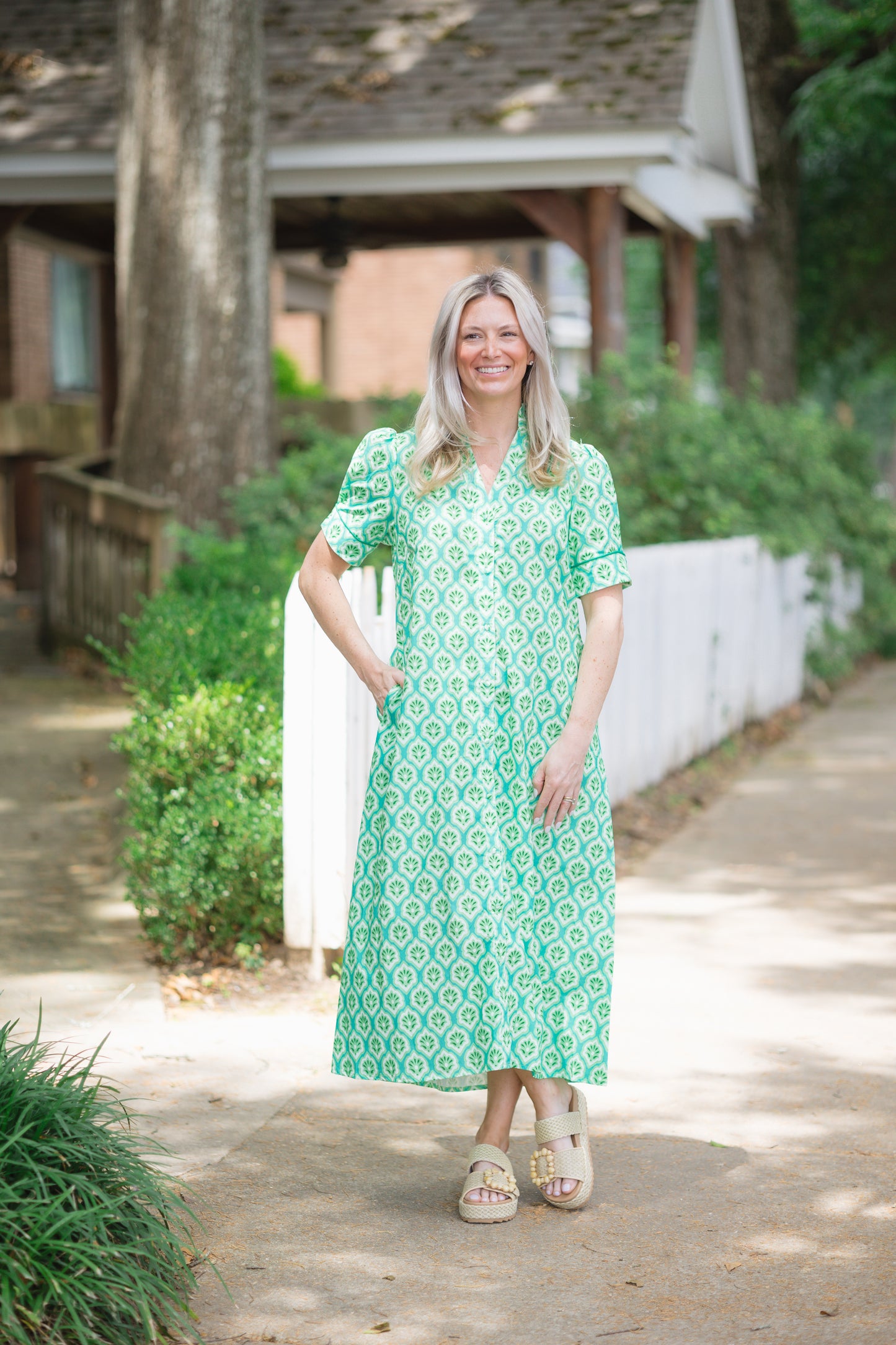Green Printed Maxi