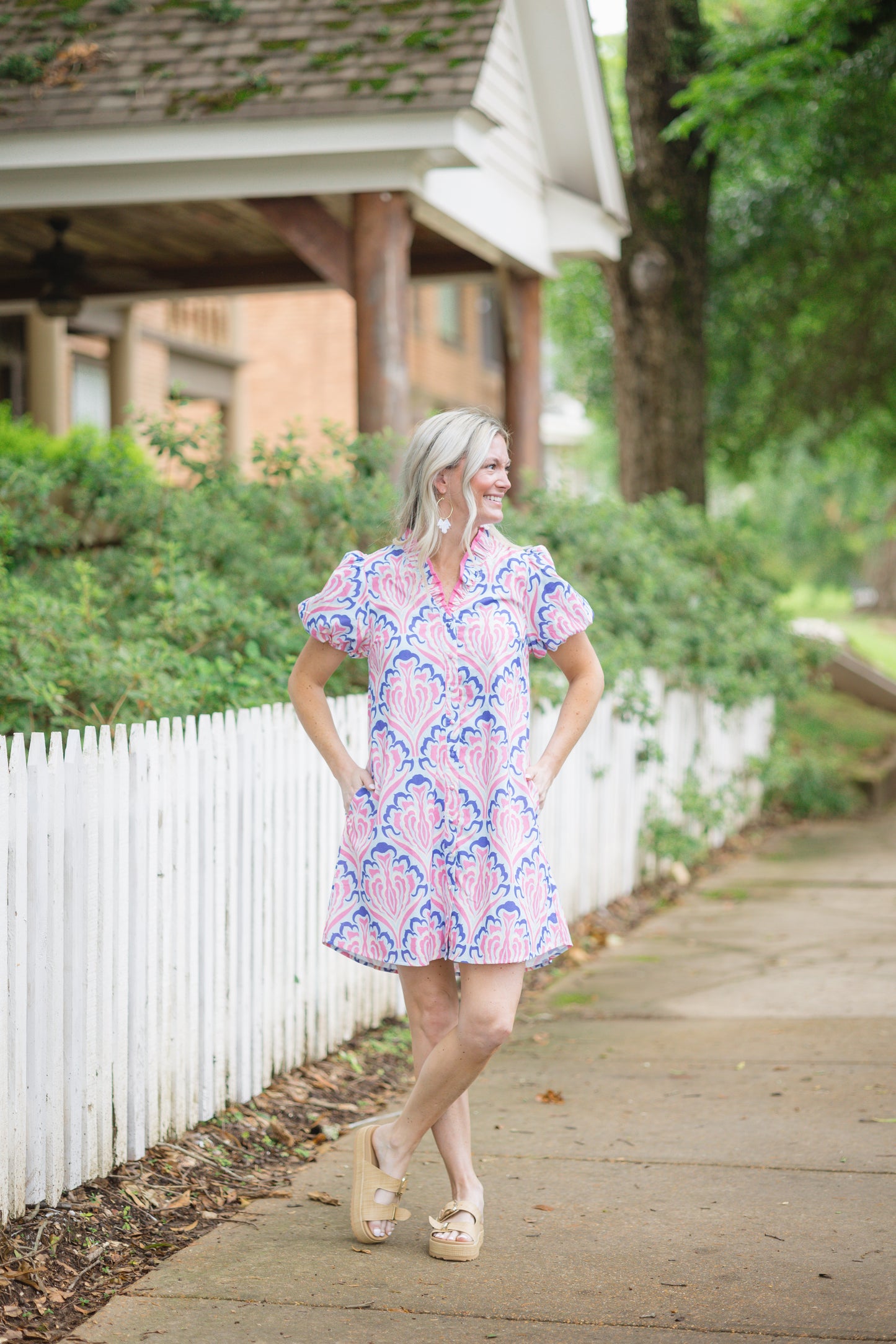 Pink and Blue Mix Dress