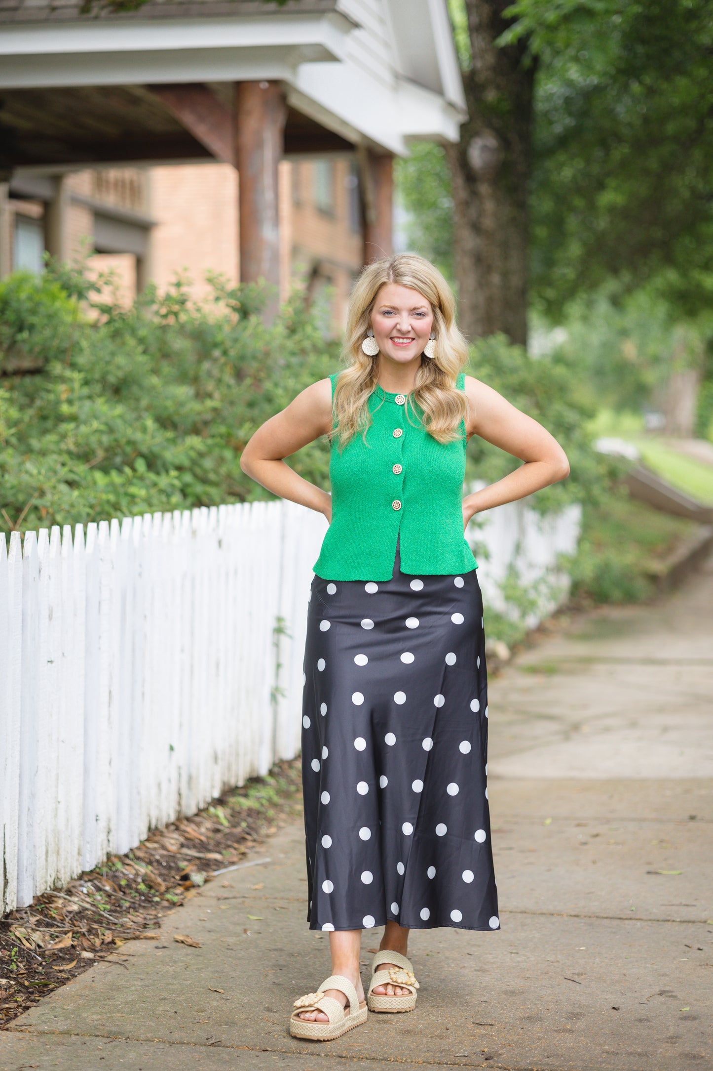 Pretty In Green Vest top