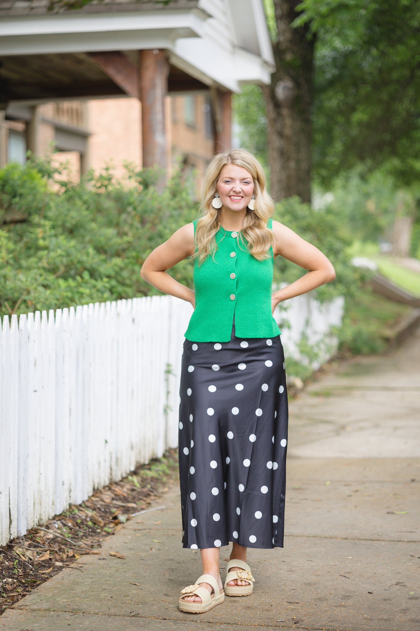 Pretty In Green Vest top