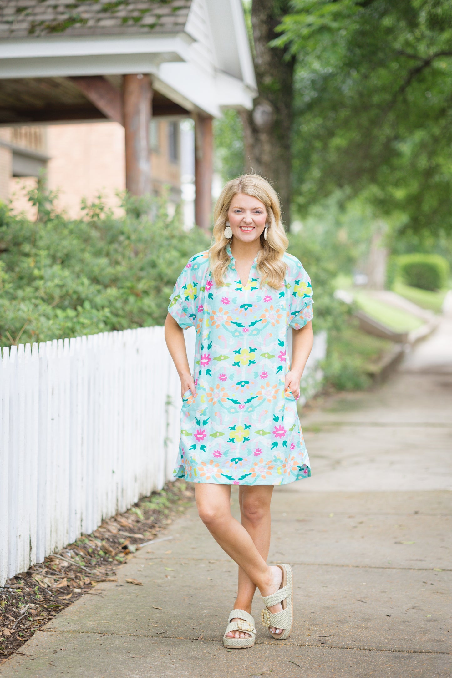 Mint Pattern Dress