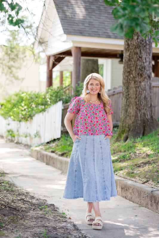 Denim Blue Jean Skirt