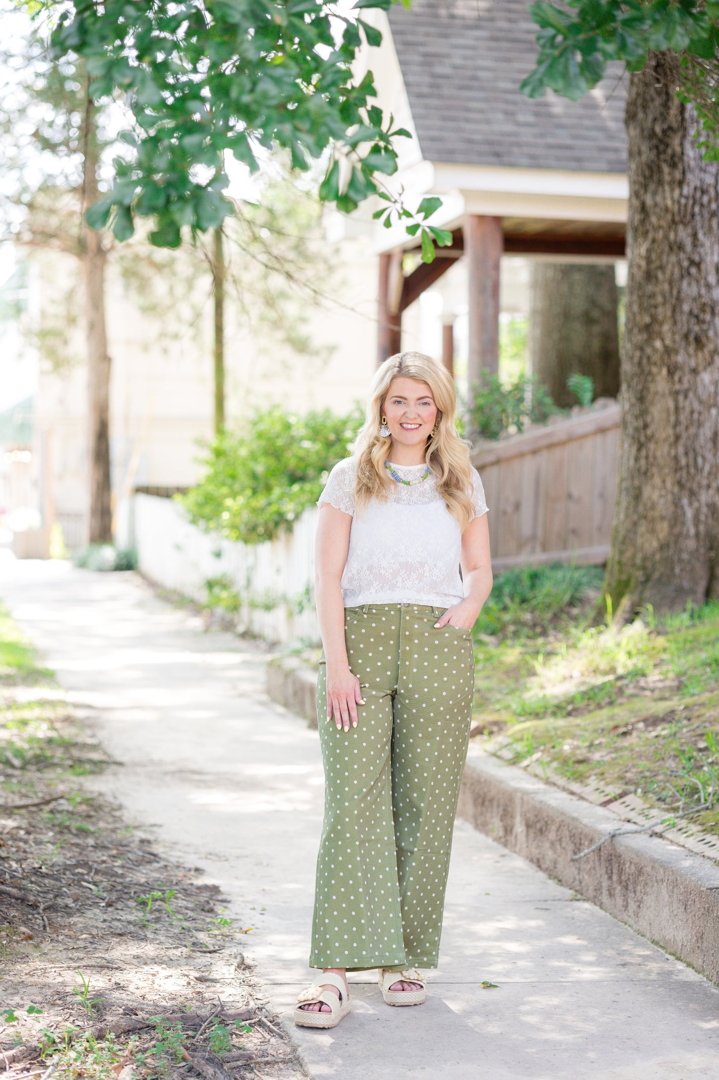 Olive Dot Jeans
