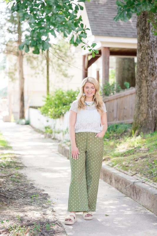 Olive Dot Jeans