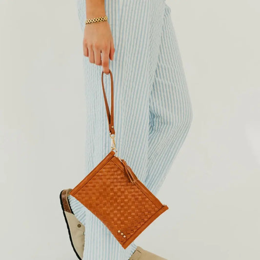 Pretty Simple Veda Woven Crossbody/ Clutch Bag