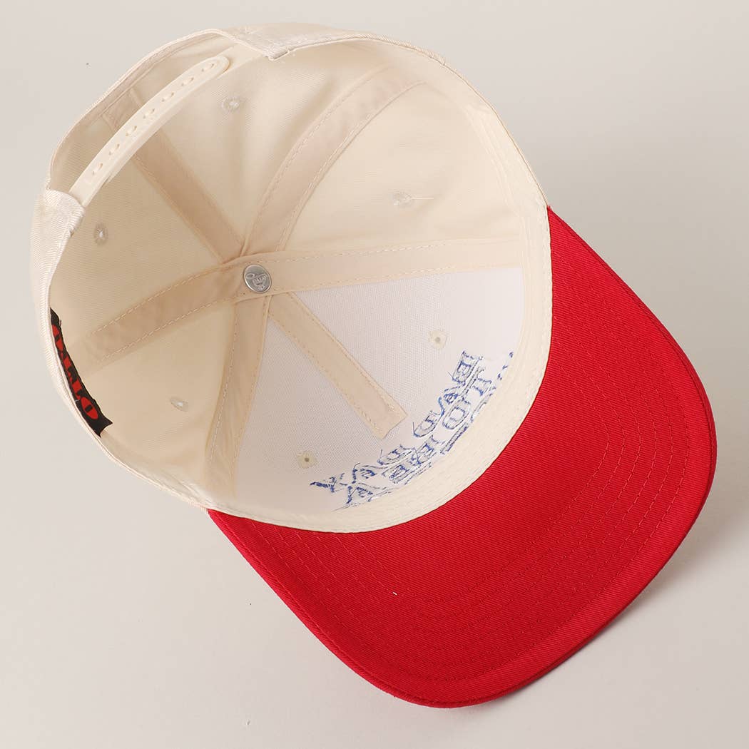 BAD DAY TO BE A HOT DOG Embroidered Trucker Hat : RED/NATL / One Size