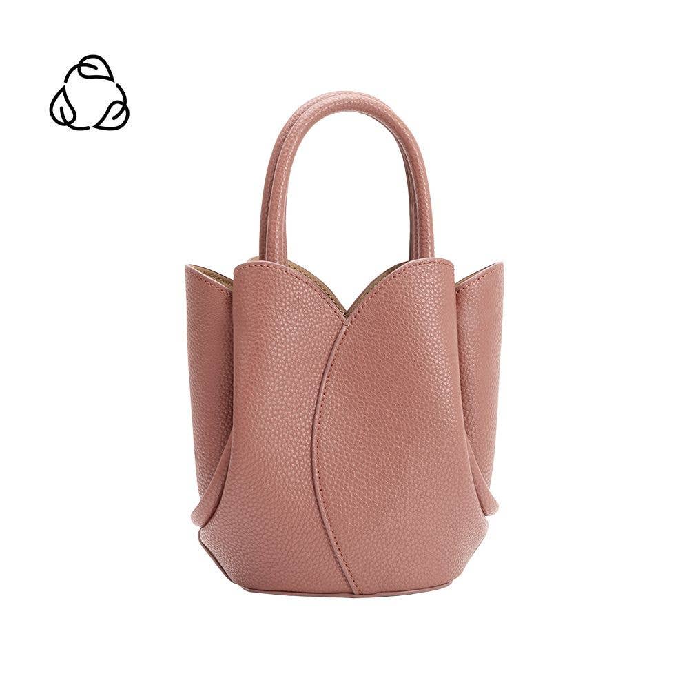 Tulip Mini Rose Recycled Vegan Leather Top Handle Bag