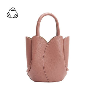 Tulip Mini Rose Recycled Vegan Leather Top Handle Bag