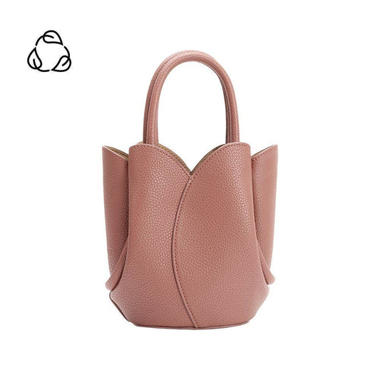 Tulip Mini Rose Recycled Vegan Leather Top Handle Bag