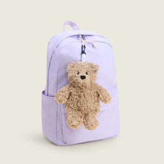 Brown Curly Bear Bag Charm