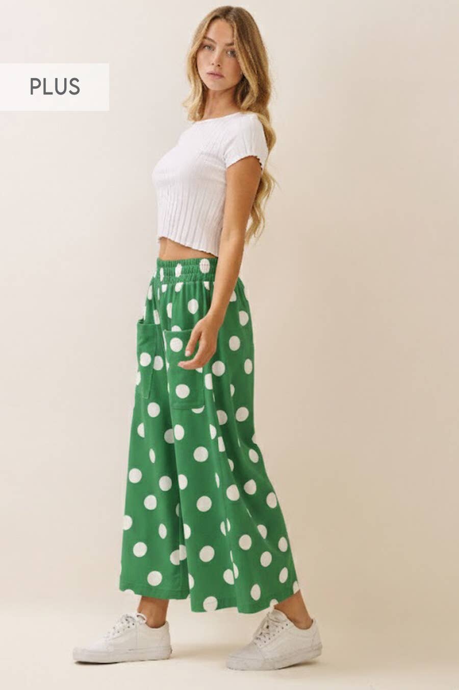 Extended Size Polka Dot Pants