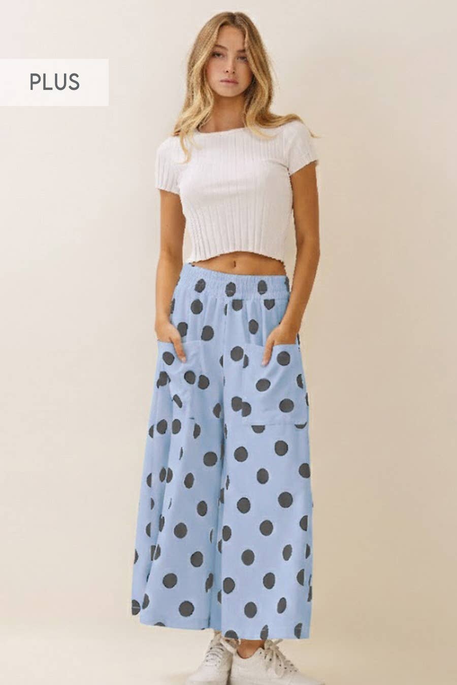Extended Size Polka Dot Pants