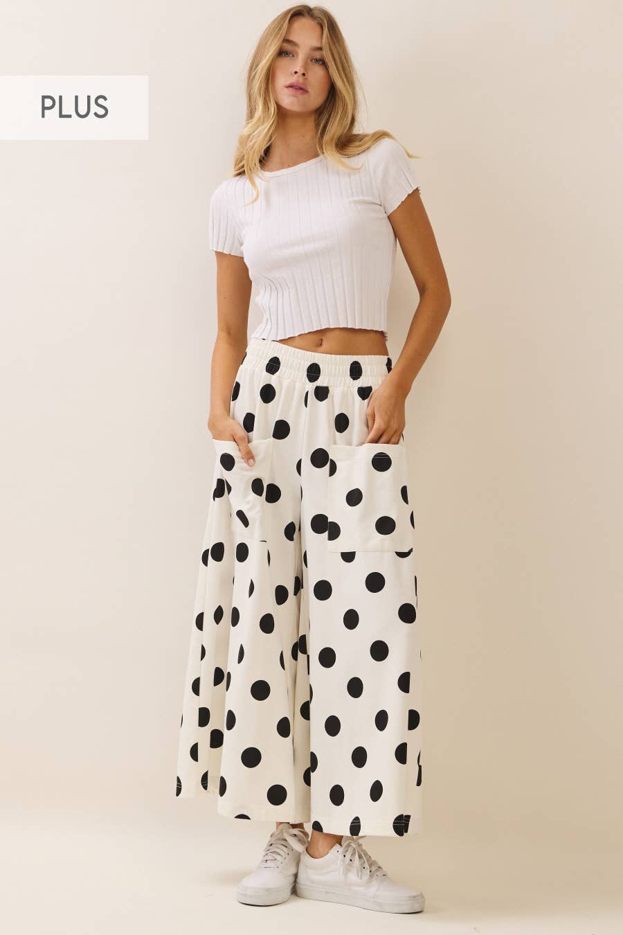 Extended Size Polka Dot Pants