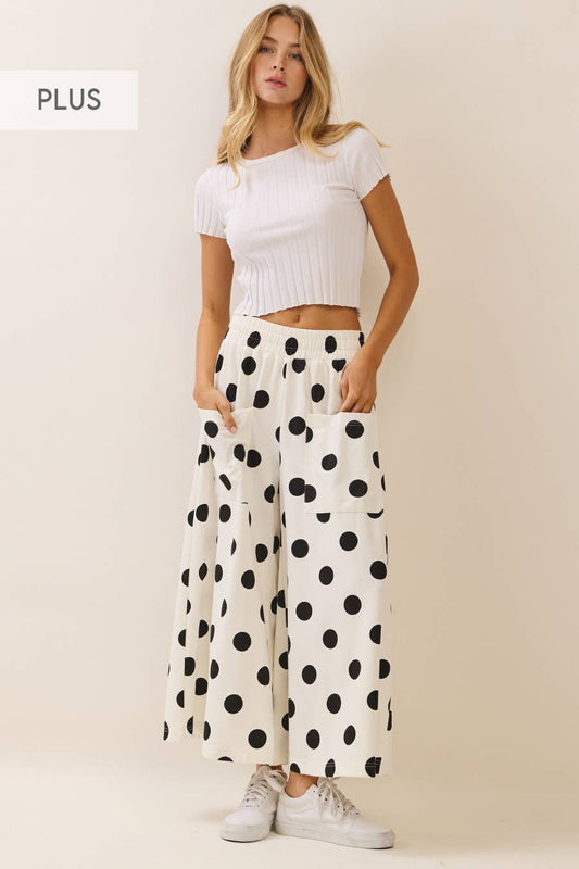 Extended Size Polka Dot Pants
