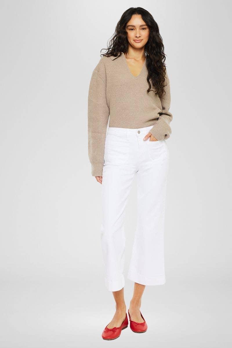 Kan Can Relaxed Crop Flare Jean