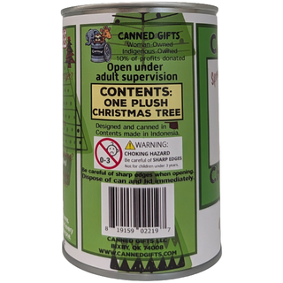 Spruce the Canned Christmas Tree - Plush in Can w/Jokes: Pop Top + Plastic Lid & Shrink Band