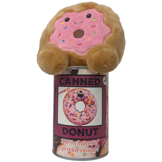 Sprinkles the Canned Donut - Eco-Friendly Plush w/Jokes: Pop Top + Plastic Lid & Shrink Band