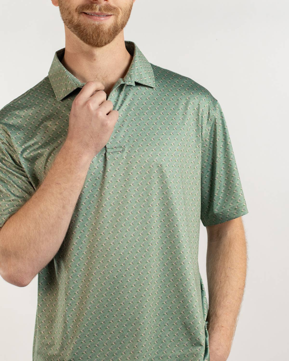 Men's Flying Mallard Performance Polo Mallard Print