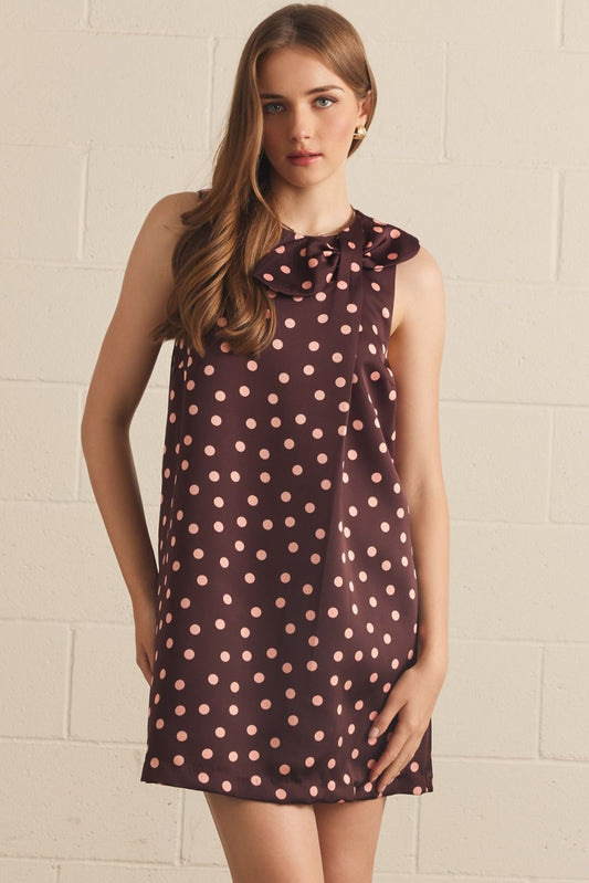 Maroon Dot Dress