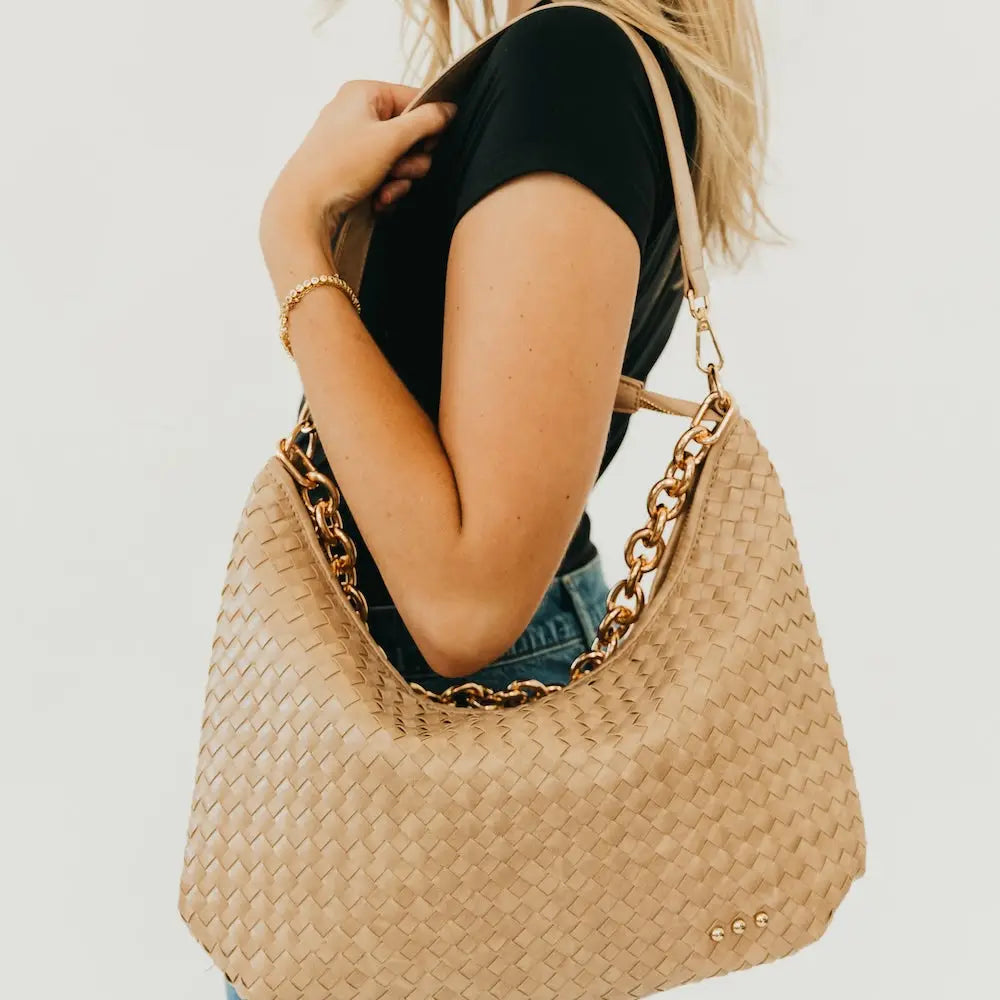 Pretty Simple Sienna Slouchy Woven Shoulder Bag